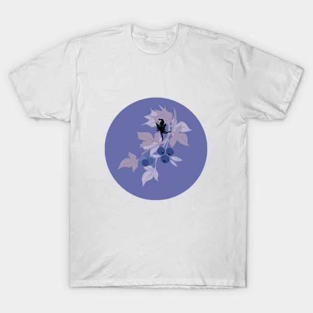 Purple Fairy Blueberry T-Shirt by Jesscreative